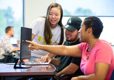 People using computer