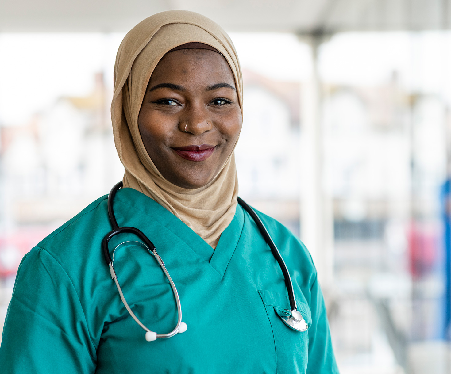 Nurse smiling